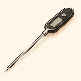 Gezeichnete Skizze: Kernthermometer